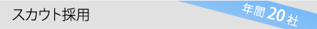 スカウト採用｜年間 20 社