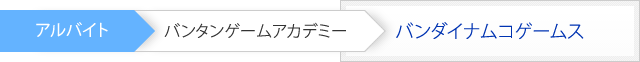 アルバイト＞バンタンゲームアカデミー＞バンダイナムコゲームス