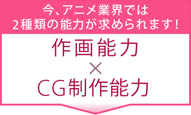 今、アニメ業界では2種類の能力が求められています